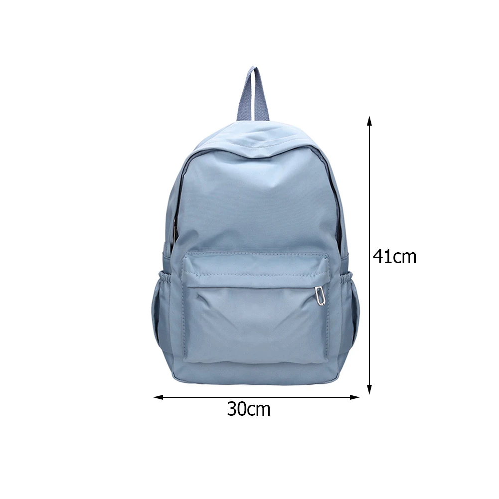 Large Capacity Rucksack For Teenager Girls Fashion Women Solid Color Nylon Backpack Preppy Style Students School Bags