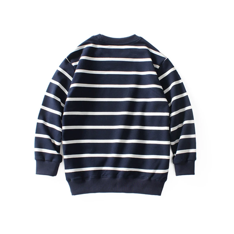 Детская одежда свитшот футболка модная подходящая ко всему с принтом в полоску