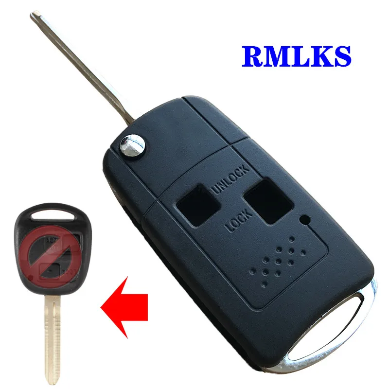 Складной чехол для ключей с 2 кнопками и дистанционным управлением Toyota Corolla Celica Rav