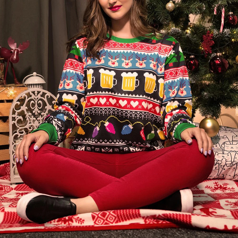 Женская толстовка с капюшоном напечатанное платье круглым вырезом длинным