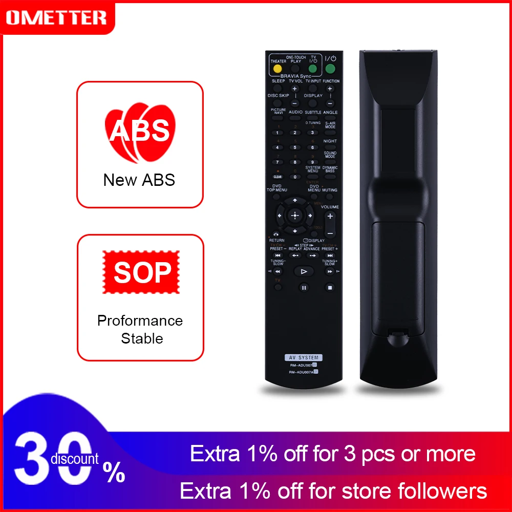 

RM-ADU007 Remote Control for Sony AV System TV RM-ADU004 RM-ADU006 RM-ADU008