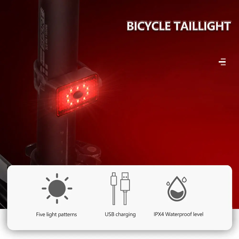 Задний фонарь для велосипеда MTB светодиодный защитный езды на велосипеде
