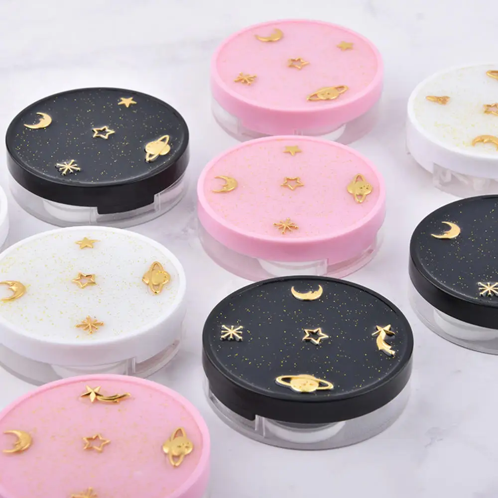 Чехол для женских контактных линз чехол с круглыми черными линзами в форме