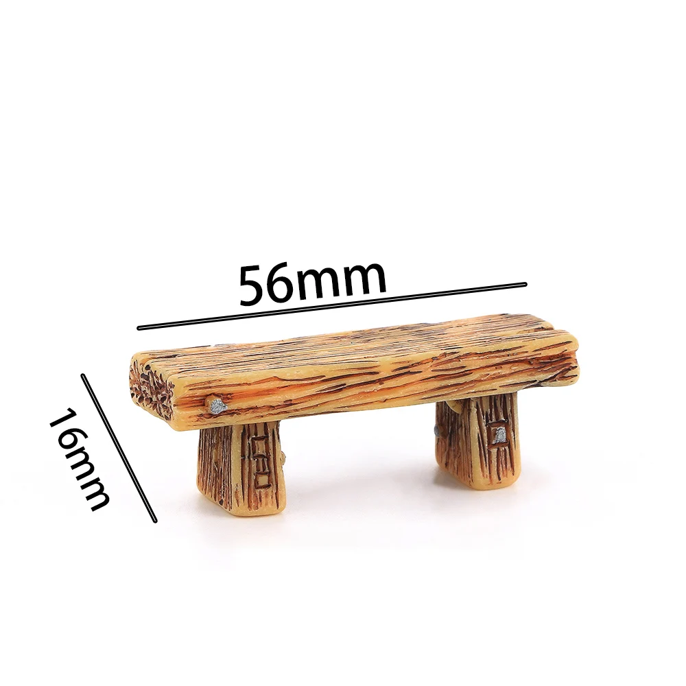 1 шт. Длинная Деревянная Скамья миниатюрная Статуэтка сад DIY Аксессуары Украшение