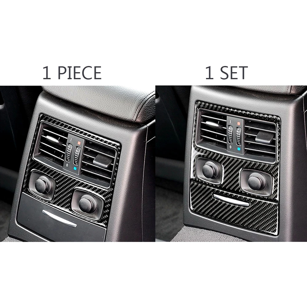 

For BMW E90 3 Series 2005-2012 320i 325i Carbon Fiber Car Rear Air Conditioning Outlet Panel Frame Trim Decoration Car Styling