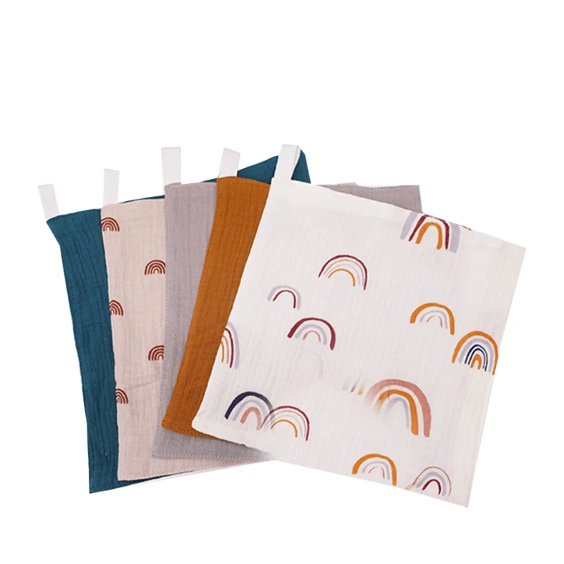 

Y3NF 5 Pcs Baby Face Cloths Bath Towel Handkerchief Cotton Burp Cloth Soft Absorbent Gauze Washcloth