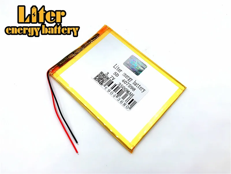 407598 4075100 3500mAH литий ионный планшетный ПК аккумулятор для 7 8 9 дюймовый 3 V
