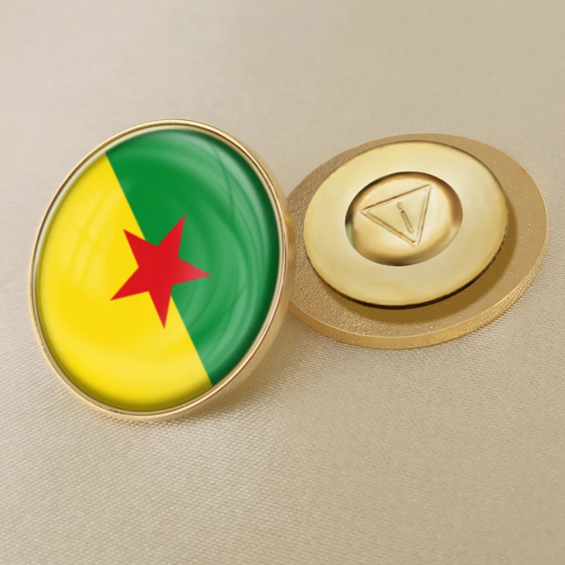 Фото French Guiana of France Map Flag Brooch Badges Lapel Pins №2
