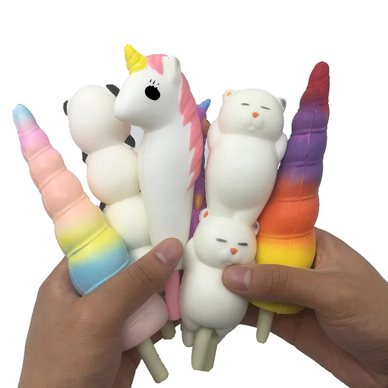 2 шт. новые сжимаемые шапочки для ручек Единорог Кот мороженое панда пучок