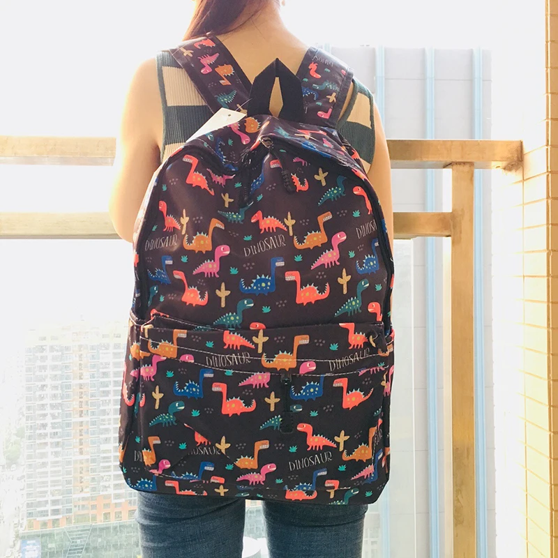

Dinosaur Oxford Backpacks Rucksacks Cartoon Backpack Casual Student Schoolbags travel Knapsack Unisex New