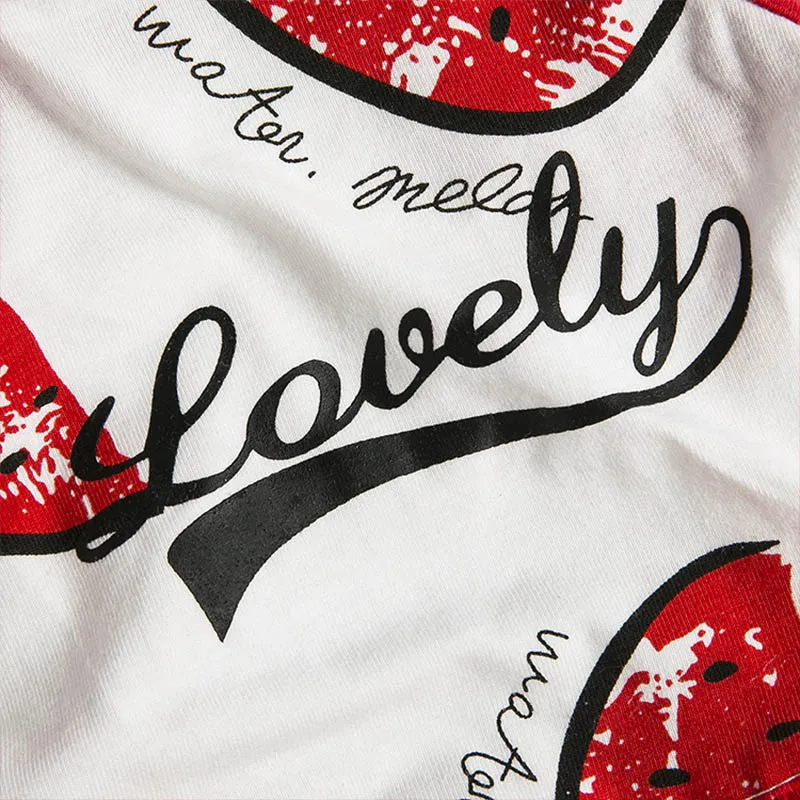 Одежда для собак с принтом арбуза летняя одежда щенков маленьких юбка чихуахуа