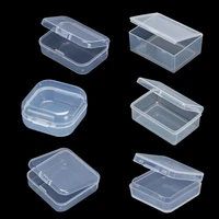 many sizes transparent plastic box storage collections item packaging box portable case mini case clear small tools box