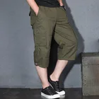 Мужские тактические камуфляжные Капри, мужские хлопковые укороченные быстросохнущие брюки из полиэстера, Модный повседневный Тур 5XL, свободный пояс