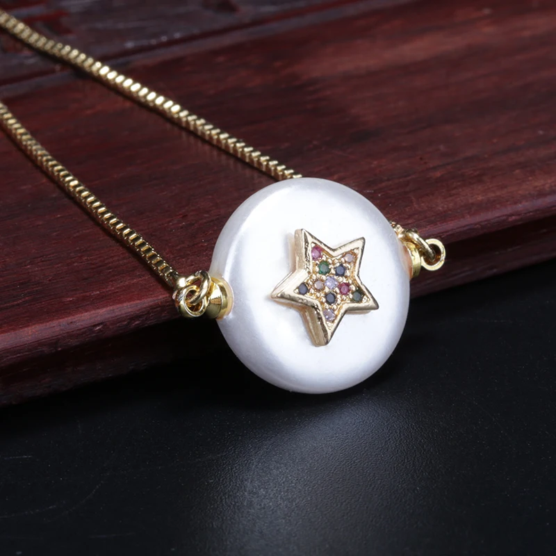 Мятно белый темно синий микс cz проложенный золотой звездой Шарм плоский