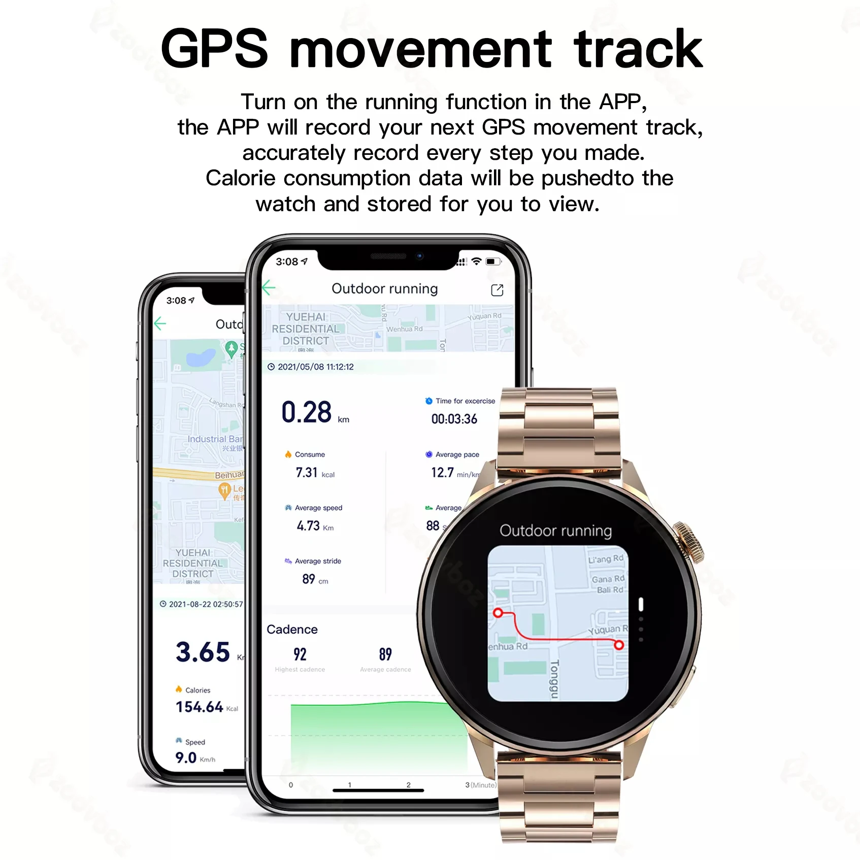 2022 Новый NFC Мужские Смарт-часы Спорт GPS Спортивное отслеживание Женские часы Мода