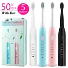 Ультразвуковая умная зубная щетка, зубная щетка для звуковой чистки зубов и вибриции, портативный набор щеток для удаления пятен, Прямая поставка