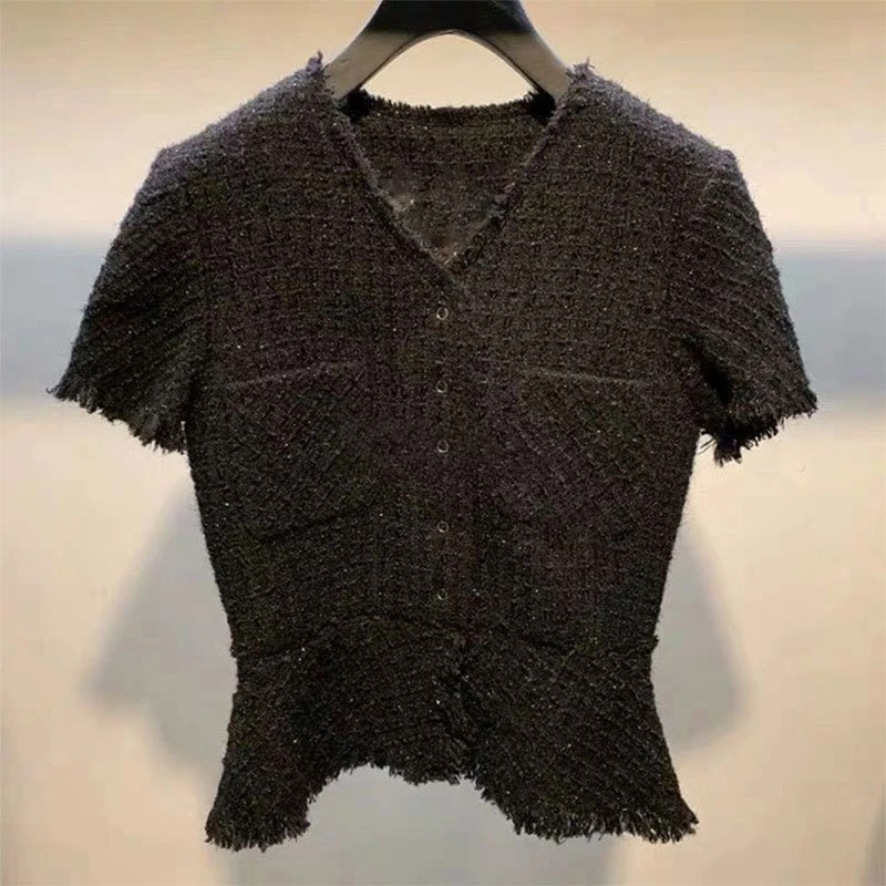 TWOTWINSTYLE элегантное женское пальто с кисточками в стиле пэчворк тонкое женское пальто с v-образным вырезом и короткими рукавами Осенняя модная новая одежда