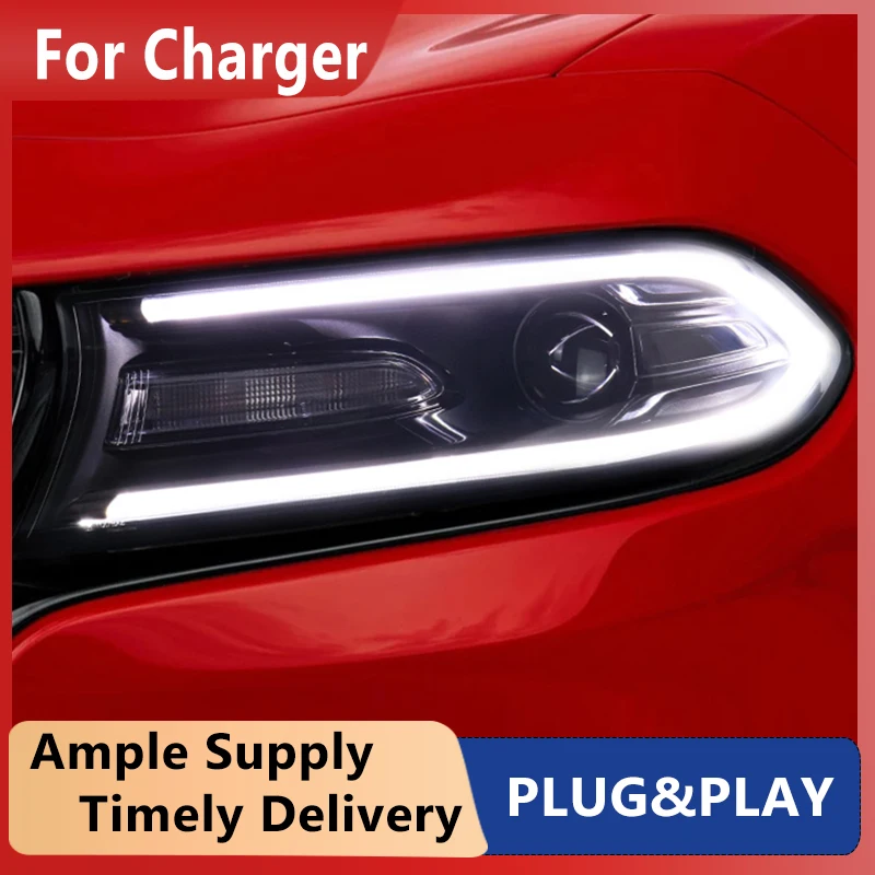 

Car Styling for Dodge Charger Headlights 2015-2019 New Charger LED Headlight Dynamic Signal Drl Bi Xenon Auto Accessories