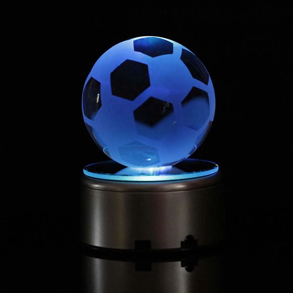 7 LED USB вращающаяся светящаяся основа светлая красочная круглая подставка для