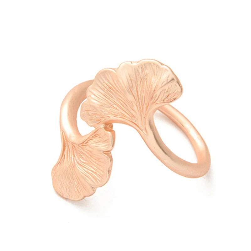 

6pcs/set Ginkgo Leaf Metal Napkin Ring Napkin Buckle for Home Dinning Room