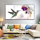 Холст картины Цветные Птицы собирание нектара настенное искусство абстрактные плакаты и принты настенные картины для гостиной домашний декор