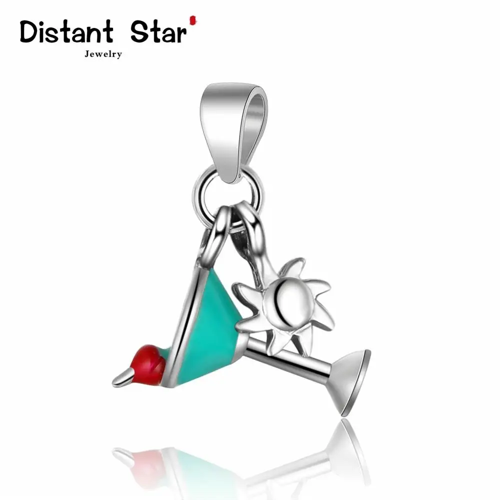 Серебро 925 пробы бокал для вина изысканный чокер ожерелье подвеска соединитель