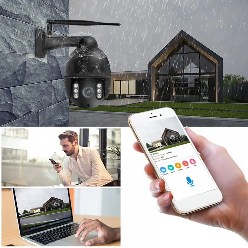 1080P 4X цифровая зум ip камера Wifi наружная IP66 Водонепроницаемая скоростная