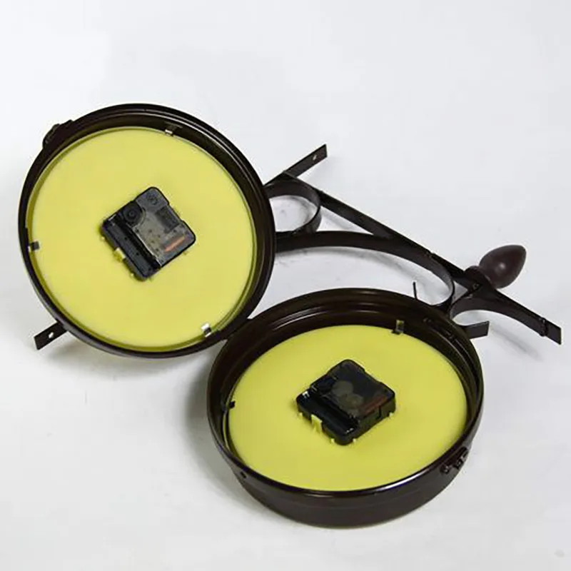 Европейские ретро Двухсторонние настенные часы двусторонние Висячие декор для