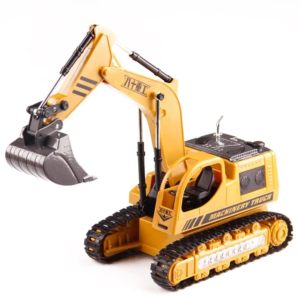 5-Channel LED Flashing Light RC Remote Control Excavator Kids Toy Collection Kids Robot RC Car Toys for Gifts rc toys