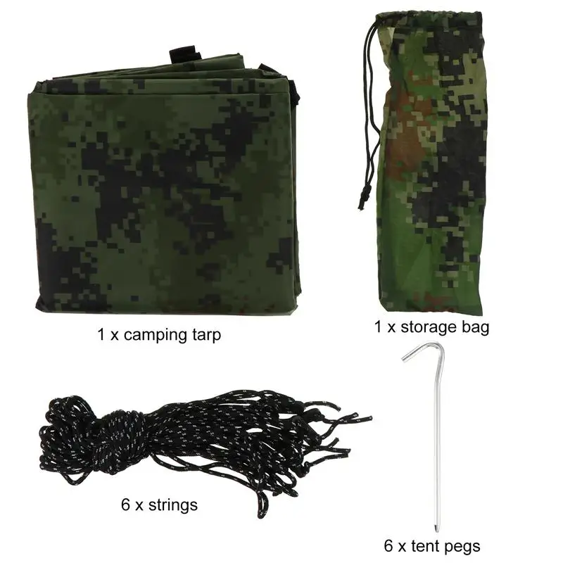 

Camping Tarp Waterproof Hammock Rain Fly Shelter Canopy Picnic Mat Rain Cover
