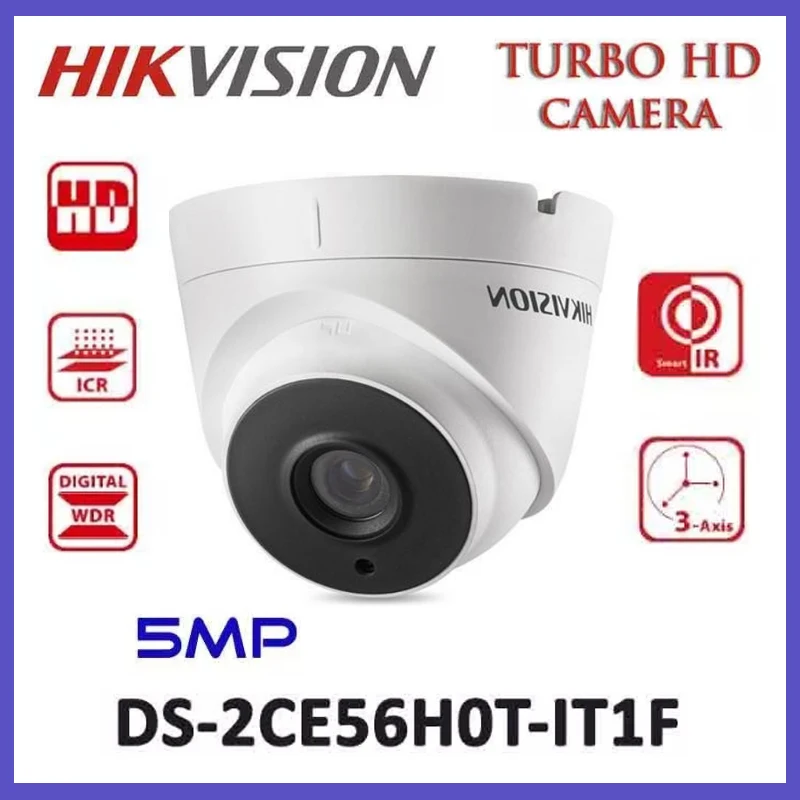 

HIKVISION HD 5MP Night Vision Dome Camera DS-2CE56H0T-IT3F TVI/AHD/CVI/CVB Switchable CCTV Security Camera