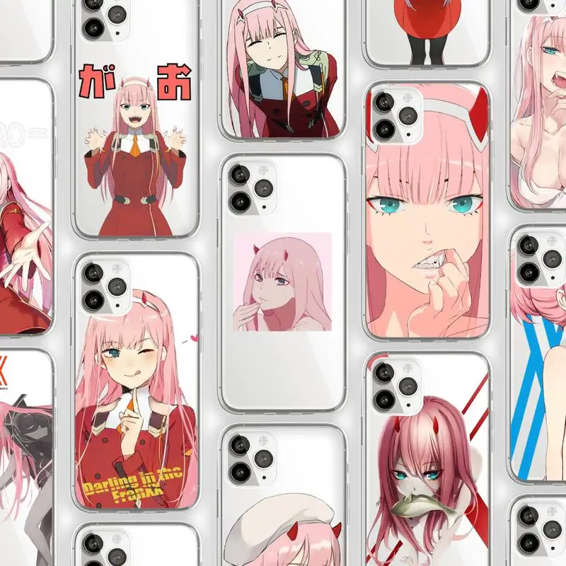 

Zero Two Darling in the FranXX Anime Phone Case Transparent for iPhone Samsung 11 12 6 7 8 9 30 Pro X Max XR Plus lite