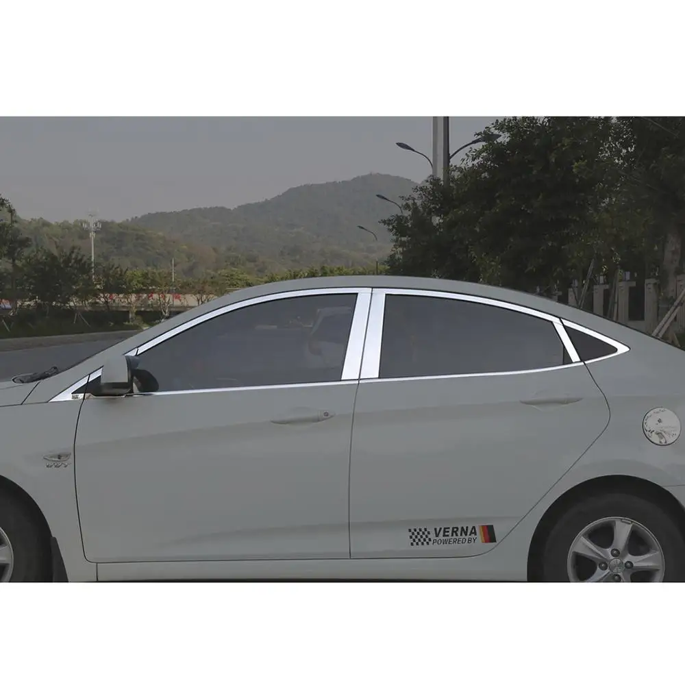22 шт./компл. накладка на окна отделка кузова хром для Hyundai Solaris аксессуары