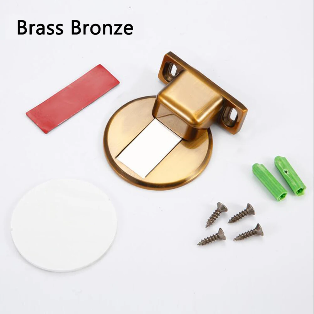 Magnetic Door Holder Stopper Invisible Doorstop Wall Floor Mount Safety Catch Stainless Steel Suction Bedroom Block | Обустройство