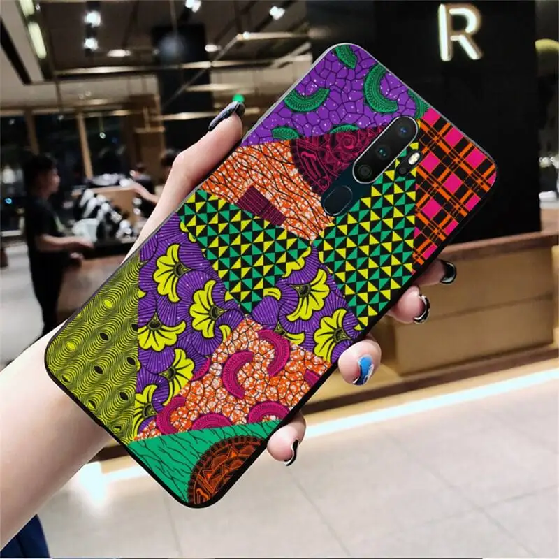

KPUSAGRT African style fabric print Shell Phone Case For Oppo A5 A9 2020 A5S Reno2 z Renoace 3pro Realme5Pro