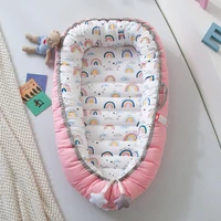 portable baby bed nest newborn crib for boys girls pillow cushioninfant cradle cot sleeping bed pads bassinet for baby