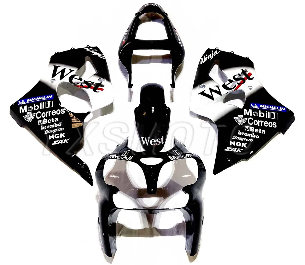 

brand new ABS mechanical injection molding fairings ZX-6R 636 2000 2001 2002 black white bodywork fairing kit zx-6r zx6r 00 01 0