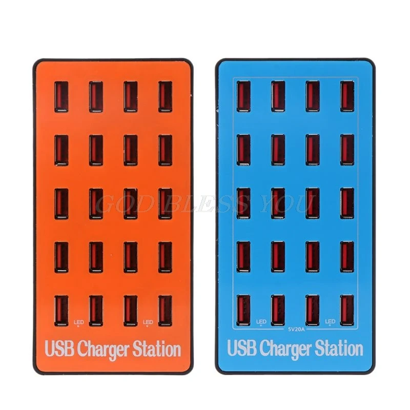 20 портовый концентратор USB зарядное устройство адаптер питания стены Быстрая