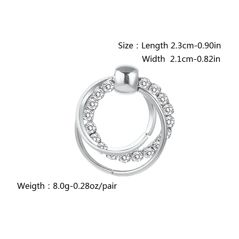 CARTER LISA новые модные изысканные круглые серьги гвоздики с тройным кольцом