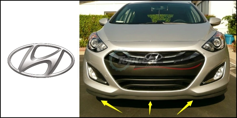 For Hyundai Accent Verna Bumper Lip Lips / Front Spoiler Deflector TOPGEAR Friends Car Tuning Body Kit Strip Skirt | Автомобили и