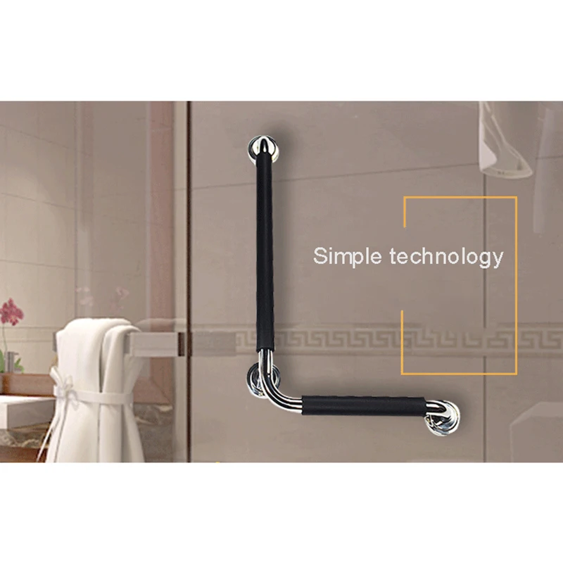 

Bathroom Special 90 Degree Shower Anti-Slip Handrail Stainless Steel Bathroom Grab Bar Pregnant Women Elderly Anti-Skid Faciliti