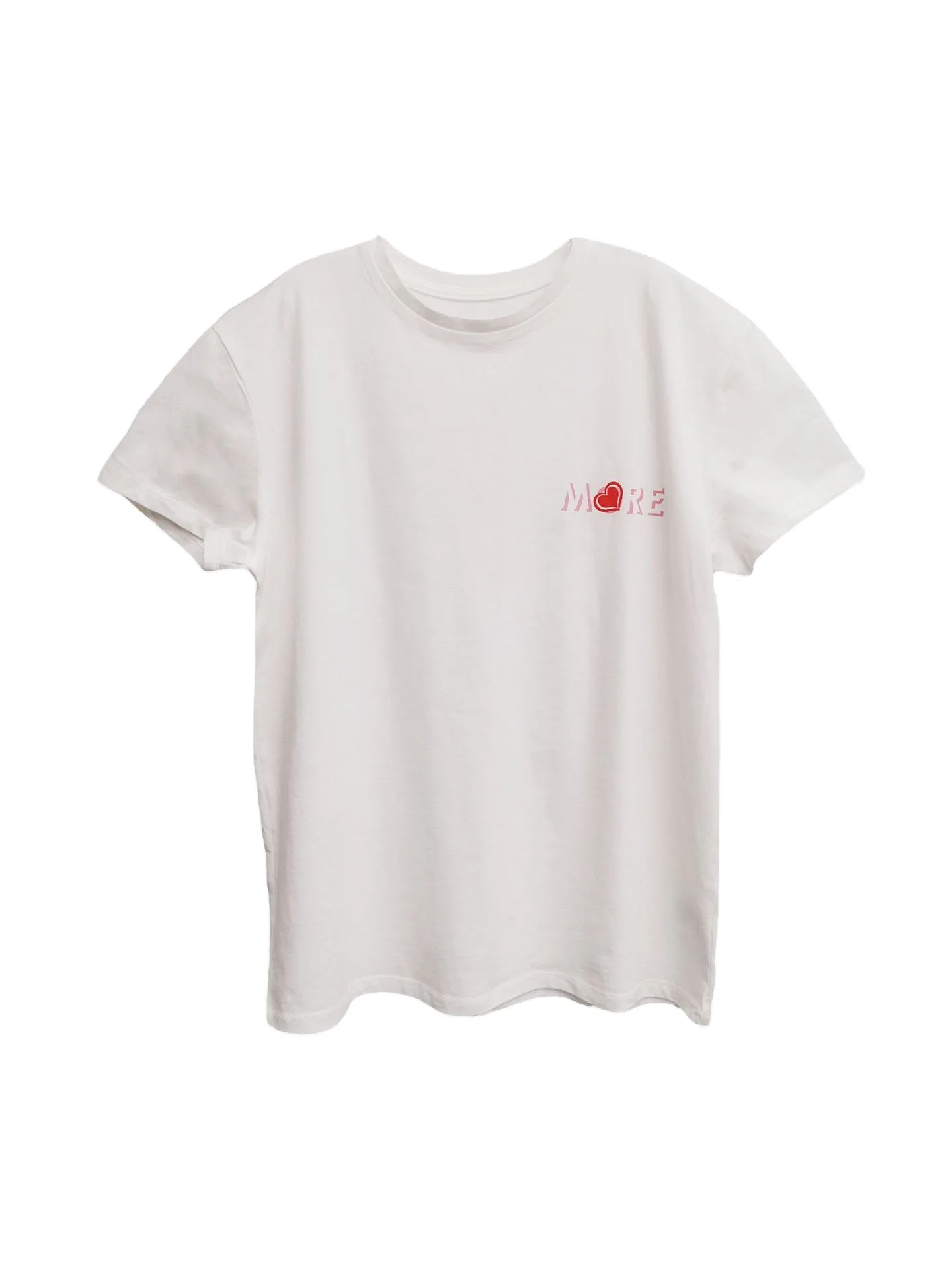 

GL22 2021 women's summer new cotton white T-shirt with round neck and short sleeve