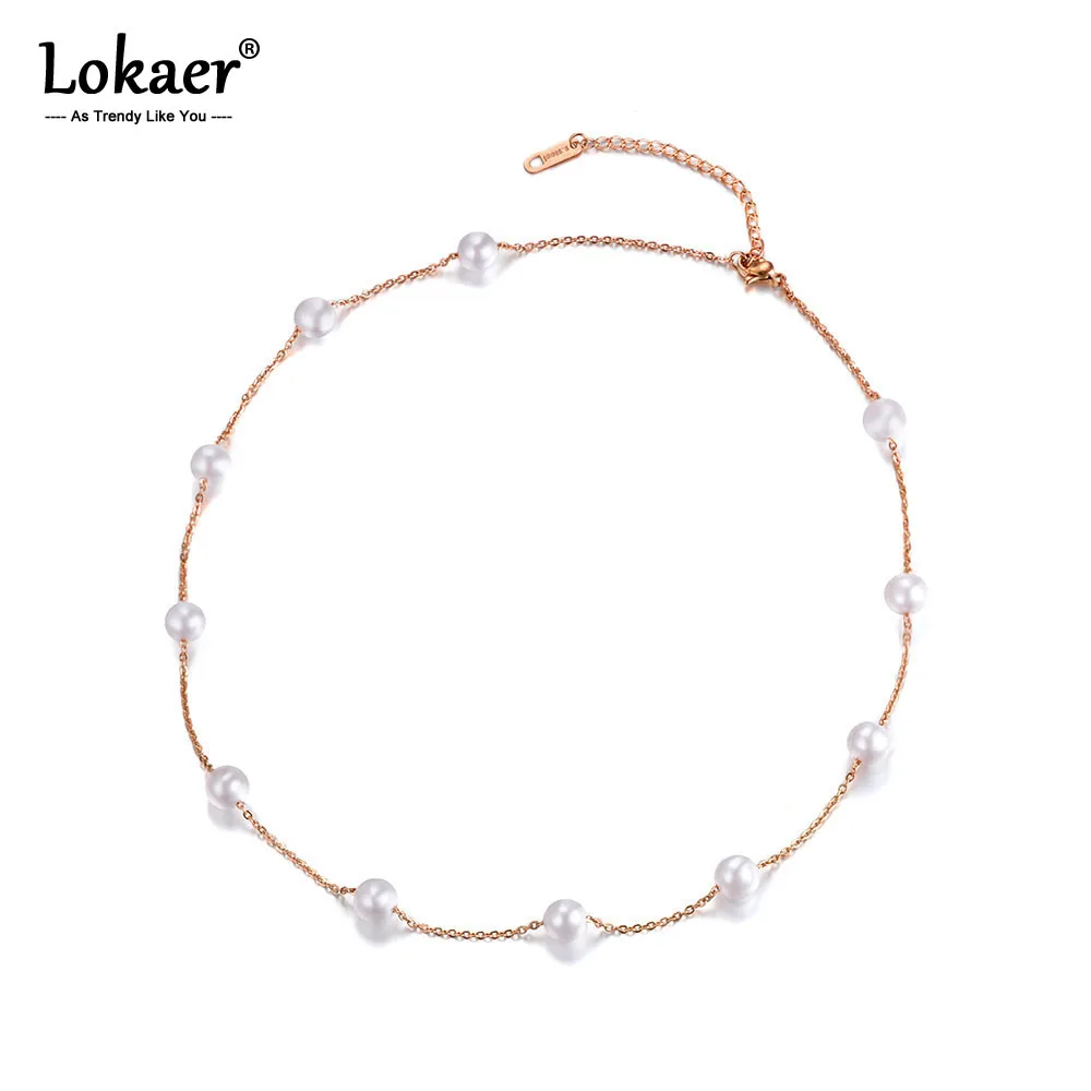 Lokaer классический 11 шт. белый цепь с искусственным жемчугом браслеты манжеты