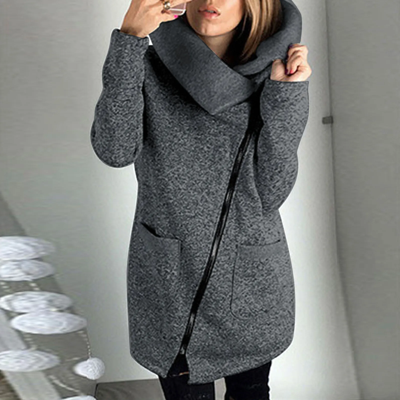 

Women Spring Winter Plus Size 5xl Sudaderas Para Mujer Fleece Sweatshirt Hoodie Long Zipper Hoodies Jacket Coat Outwear 2021