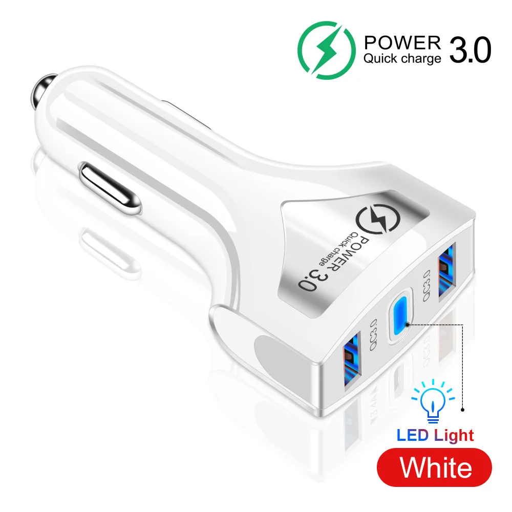 2 Ports QC3.0 Charge Suhach Quick Charge 3,0 USB Автомобильное зарядное устройство для Xiaomi Mi 9 huawei P30 Pro QC3.0 QC 3A быстрая PD автомобильное зарядное устройство для телефона - Тип штекера: 2 Ports QC3.0 Charge