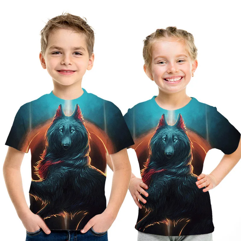 

Boys and Girls Cartoon T-Shirts Kids Printed 3D T-Shirts Boys and Kids Summer Short Sleeve T-Shirt Top