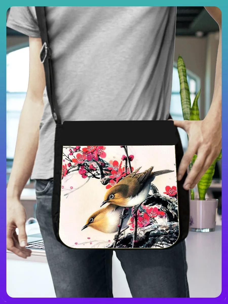 Сумка для ноутбука планшета рюкзак портфель на плечо с принтом Китайская