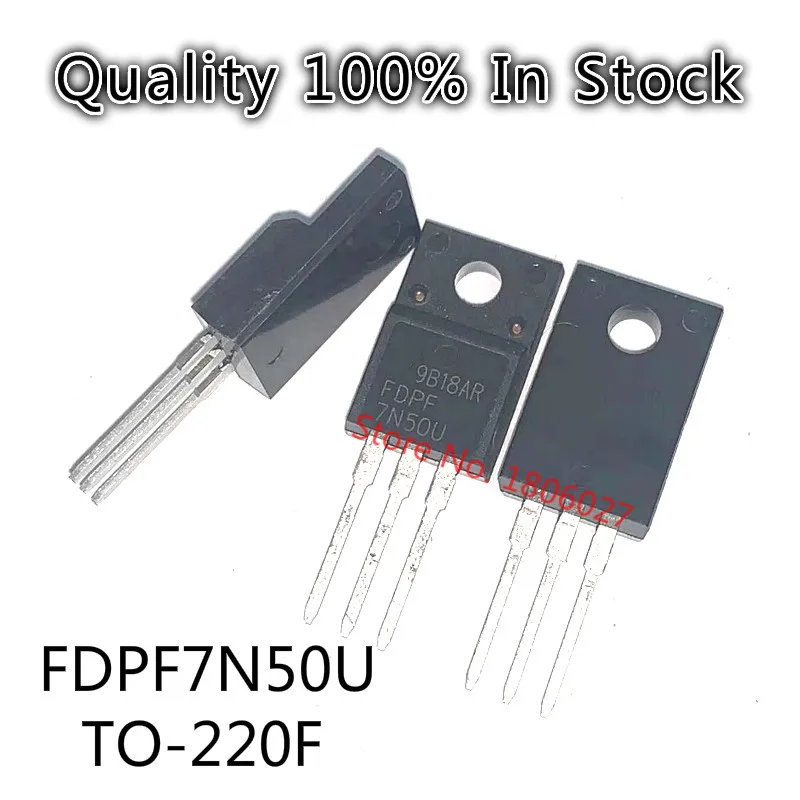 

10PCS/LOT FDPF7N50U 7N50 TO-220F 500V 5A