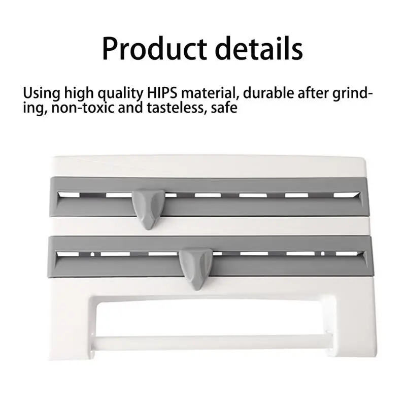 

Refrigerator Cling Film Storage Rack Wrap Cutter Wall Mount Sauce Spice Bottle Paper Towel Holder Rack for Kitchen Bathroom 2021