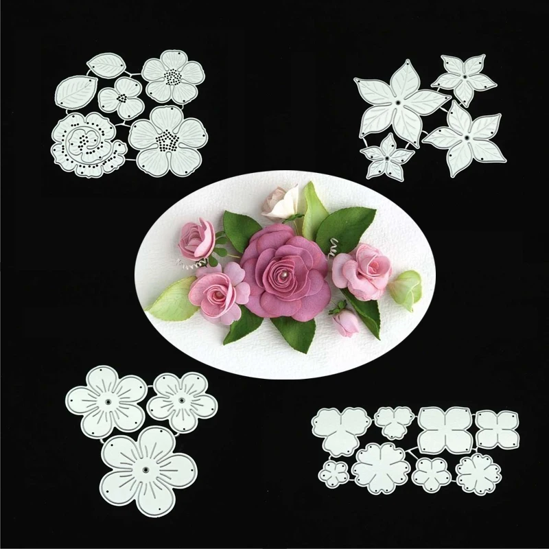 Новые цветы листья лепестки металлический Трафаретный вырубной штамп и
